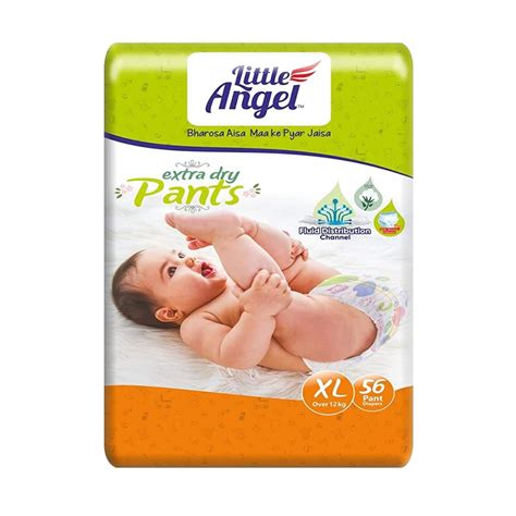Buy Little Angel Extra Dry Baby Pants Diaper, Extra Large (XL) Size, 56 ...