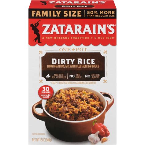 Zatarain's Dirty Rice Mix - Family Size, 12 oz - Walmart.com