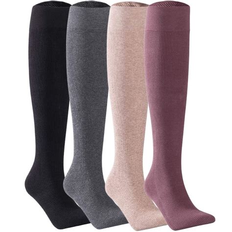 Lovely Annie Big Girl's Women's Fancy Thigh High Cotton Boot Socks ...