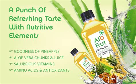 Alo frut Pineapple Aloevera Juice 150ml (Pack of 60) | Tangy punch to ...
