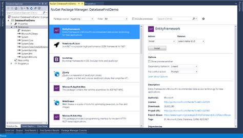 Image result for Visual Studio Entity Framework Tools How To