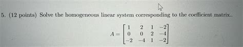 Image result for Solve Homogeneous System Linear Algebra