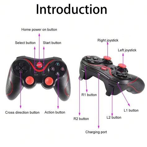 Wireless Gamepad Gaming Controller With Key Mapping For Android Phones ...