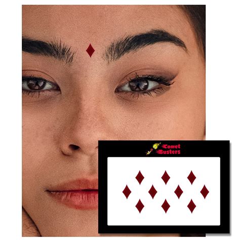 Buy Comet Busters Diamond Shaped Basic Maroon Bindis Face Jewels Bindi ...