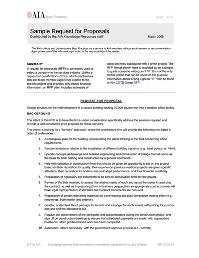 Request for Proposal Template: Free Download