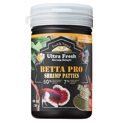 Buy Betta Fish Food, Betta Pro Shrimp Patties, 50% Prawns + Akiami ...