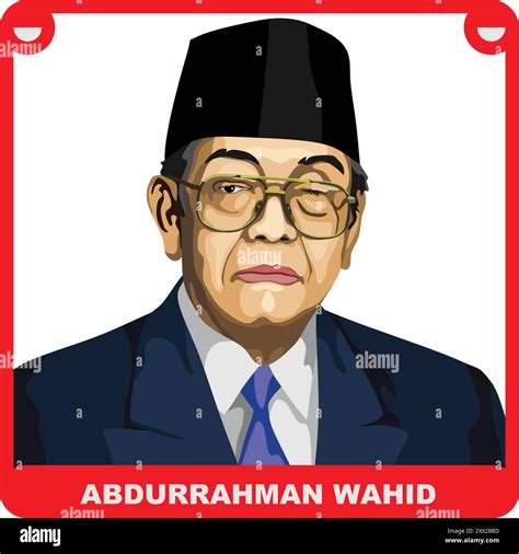 Abdurrahman Wahid 4th President of Republic of Indonesia Stock Vector Image & Art - Alamy - president of the republic of indonesia