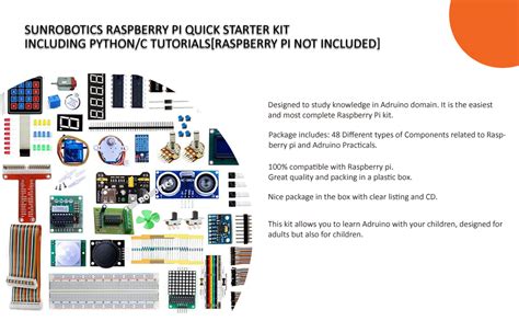 SunRobotics Raspberry Pi Quick Starter Kit Including Python/C Tutorials ...