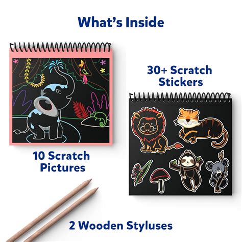 Buy Skillmatics Magical Scratch Art Book - Animals DIY Activity ...