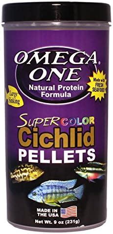 Omega One Super Color Cichlid Large Sinking Pellets, 9 oz. : Amazon.in ...