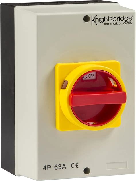 Knightsbridge INAV0027 IP65 63A Rotary Isolator 4P India | Ubuy