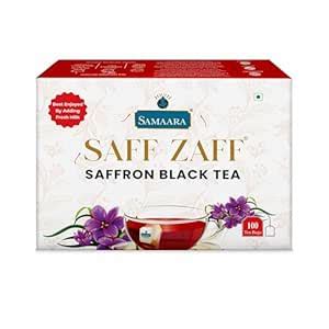 Samaara Saffron 100 Tea Bags | Flavoured CTC Assam Black Leaf Tea ...