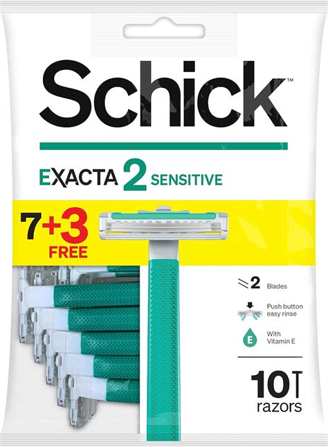 Schick Exacta2 Sensitive Twin Blade Disposable Razor For Men-Strip ...
