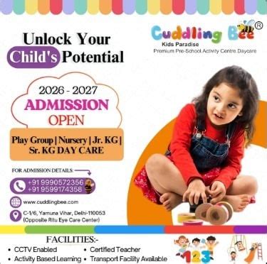 Cuddling Bee Preschool-Admissions Open 2026-2027 in Yamuna Vihar