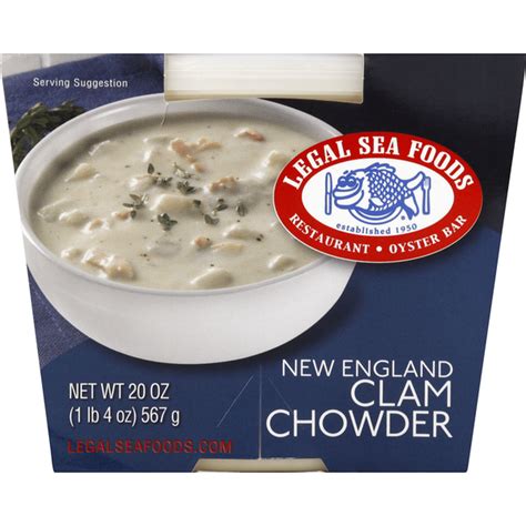 Legal Sea Foods Soup, New England Clam Chowder (20 oz) Delivery or ...