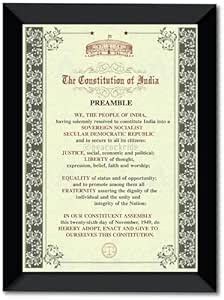 PEACOCKRIDE I Matte Frame I Preamble of Indian Constitution Premium ...