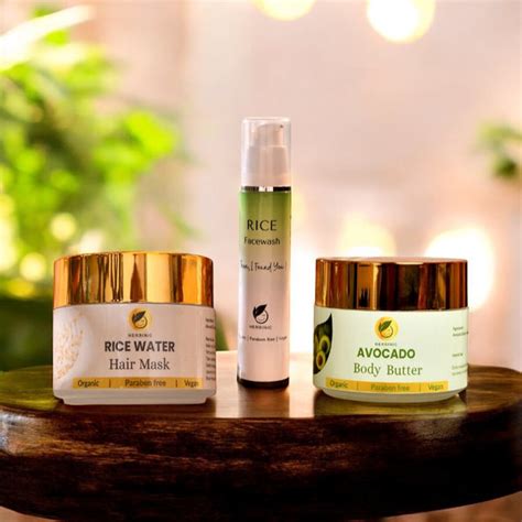 Herbinic Radiance Care Combo – Rice Hair Mask, Rice Facewash & Avocado ...