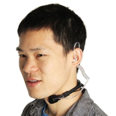 Throat control Transceiver Earpiece Headset for Walkie Talkies, 3.5mm ...