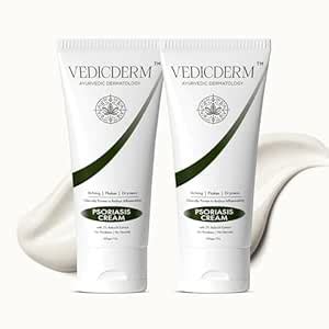 Buy VEDICDERM Natural Psoriasis Cream for Dry Itchy Skin Steroid-Free ...