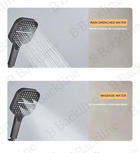 B Backline Luxury Shower Panel With Set Rainfall Shower For Bathrooms