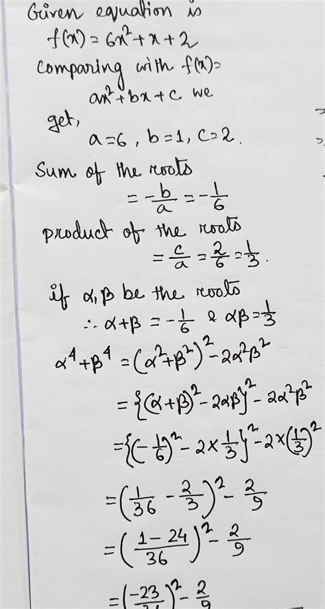 If alpha and beta are zeroes of the quadratic polynomial f(x) = 6x²+x ...