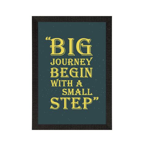 "Journey Begins" Motivational Quote Satin Matt Texture UV Art Painting ...