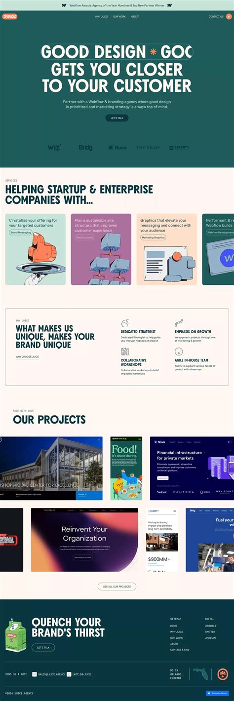 Webflow Agency, Branding & Web Design in Orlando, FL on Land-book - get ...