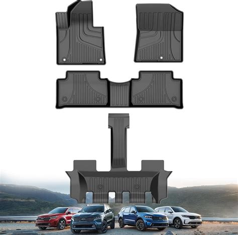 IKABEVEM Original Floor Mats for 2021-2024 Kia Sorento 6/7 Seats Non ...