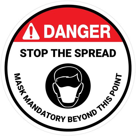 Buy Stop The Spread Mandatory with Icon Circular - Floor Sign(Foam ...