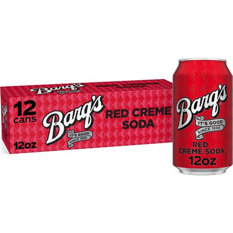 Barq's Red Creme Soda, 12 fl oz, 12 Pack Cans - Bold, Creamy ...