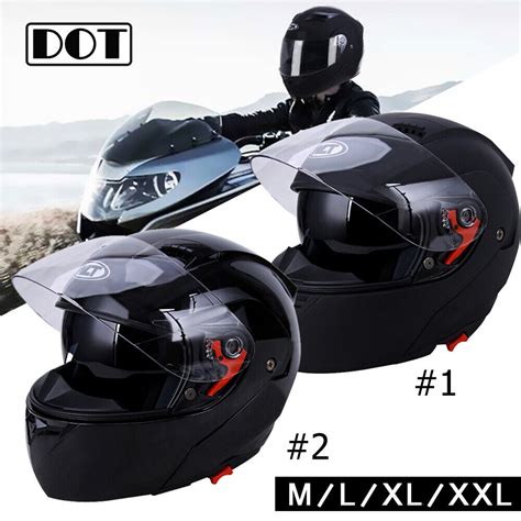Buy DOT Flip up Modular Dual Visors Full Face Motorcycle Helmet Men ...