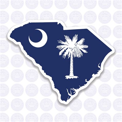 South Carolina Decal SC State Flag Decal South Carolina - Etsy
