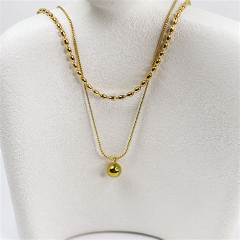 Two-Layered Bead Necklace – Adorniq Jewellery