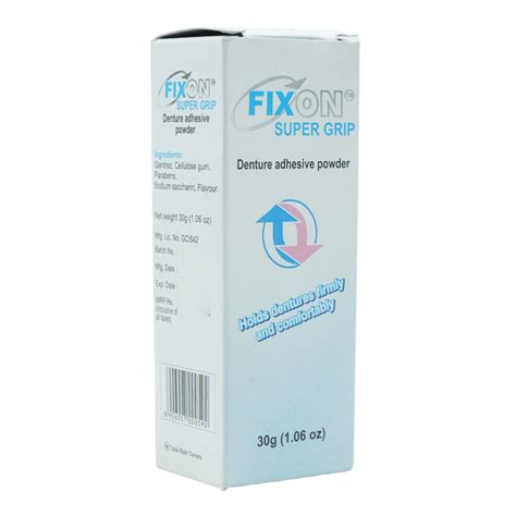 Fixon Super Grip Strawberry Flavour Denture Adhesive Powder 30 gm Price ...
