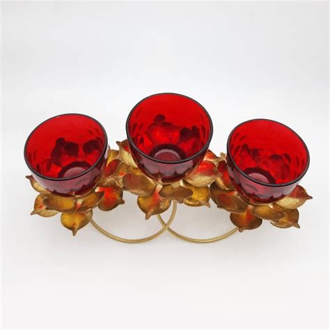 Buy Corsica Glass Lotus Candle Holders from Home Centre at just INR 1499.0
