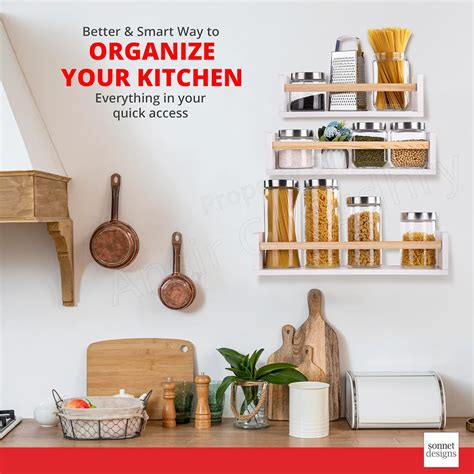 Buy Sonnet Designs Floating Nursery Book Shelves for Wall 3 Pack White ...