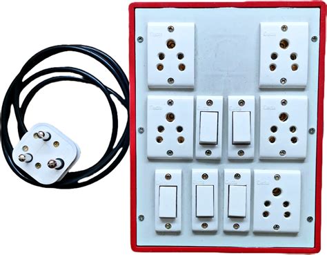 Extension switch board 6 ampere switch 6 ampere sockets for domestic ...
