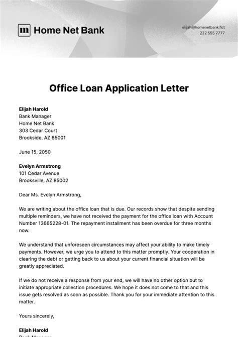 FREE Loan Application Letter Templates & Examples - Edit Online ...