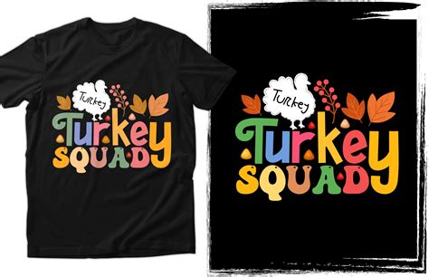 Turkey Squad, Thanksgiving T-shirt Graphic by Designs River · Creative ...
