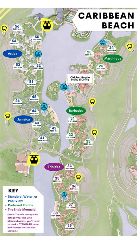 Disney World Caribbean Beach Resort Map | Beach Map