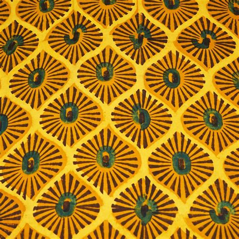 Buy Mustard Yellow Abstract Print Modal Satin Fabric at TradeUNO ...