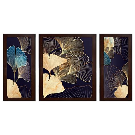 Wens Floral MDF Wall Art (30 cm x 34 cm x 1.5 cm, Set of 3, WSP-4182 ...