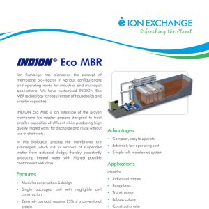 パッケージ型下水処理プラント - Ion Exchange