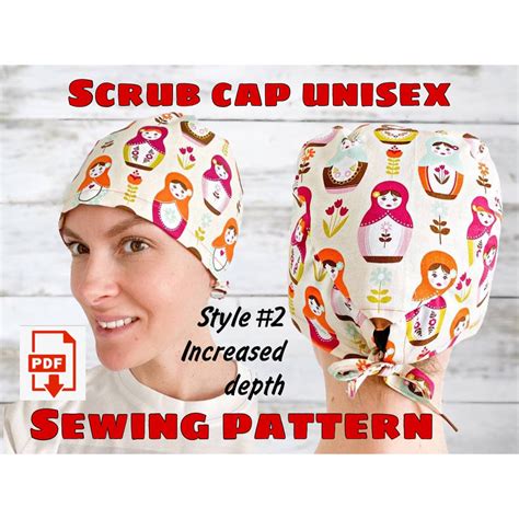 Image result for Scrub Cap Pattern Printable