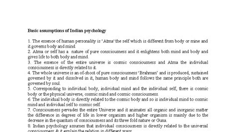 ITIP- Notes on Indian Psychology: Concepts, Limitations, and Yoga - Studocu