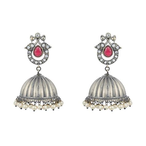 Antique Elegance Peacock Motif Faux Pearls Adorned Brass Silver Plated ...