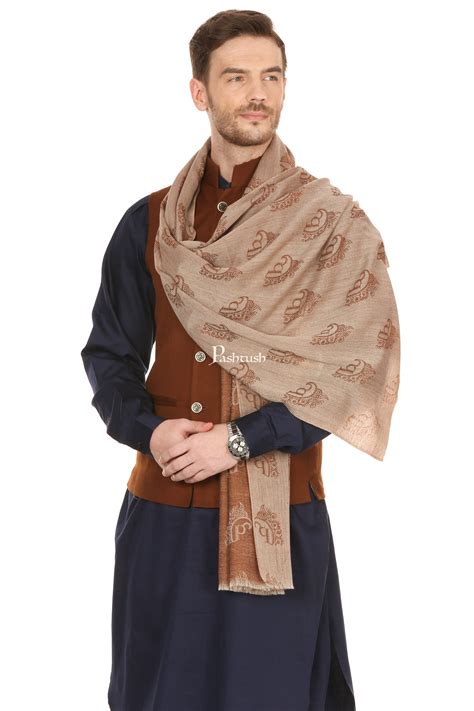 Pashtush Woven Mens Fine Wool Signature Mens Muffler, Warm Cashmere Fe ...