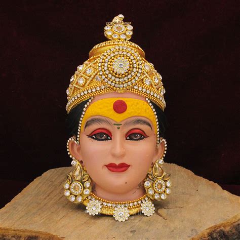 Divine Dhanashree Laxmi Devi Face | Handcrafted Mahalakshmi Mukhavata ...