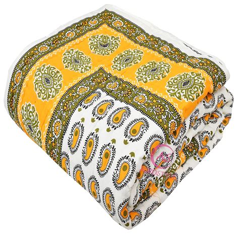 Buy AUROSTYLE 400 GSM Light Weight Rajasthani Traditional Jaipuri Hand ...