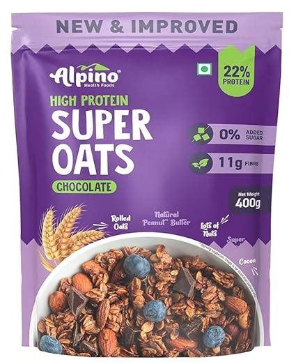 ALPINO High Protein Super Rolled Oats Chocolate - Rolled Oats, Natural ...